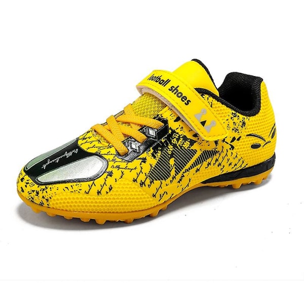 Fotbollsskor för barn Pojkar Fotbollsskor Klossar Grästräning Sport Sneakers 029 Yellow 32