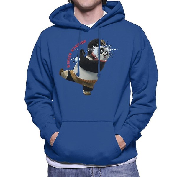 Kung Fu Panda Christmas Winter Warrior huvtröja för män X-Large