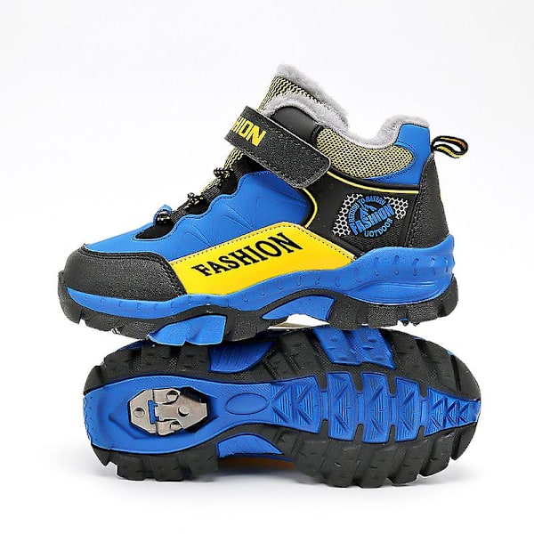 Barnsneakers Andas löparskor Mode Sportskor Vinter bomullsskor 878 Blue 36
