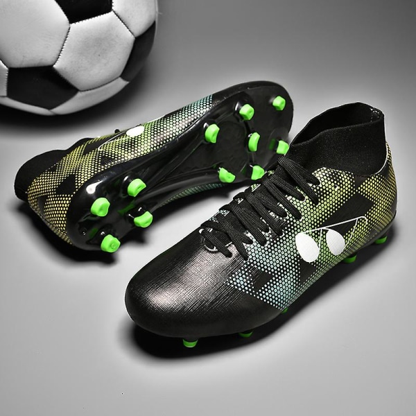 Fotbollsskor för män Spikes Fotbollsskor för ungdomar Stövlar Athletic Sneaker 3Dk05 BlackGreen 44