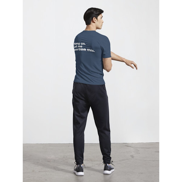 Vänta. Låt mig övertänka detta. Aktiv T-shirt Navy L_Back