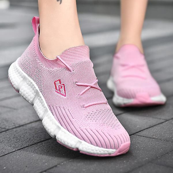 Casual bekväma sneakers som andas löparskor för män 220 Pink 41