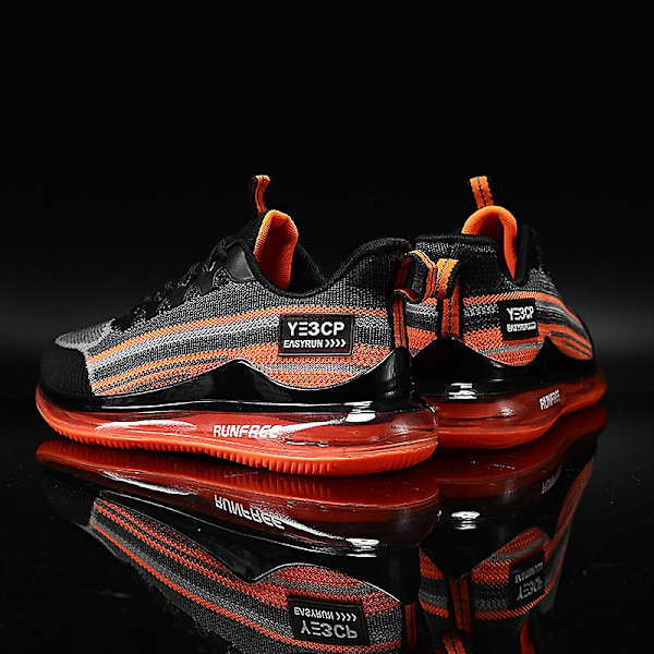 Herrskor Andas Mode Luftkudde Sneakers Sport löparskor 2Cbf22 BlackOrange 41