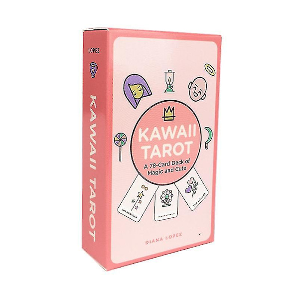 Kawaii Tarotkort Söta barnbrädspelskort Fullständiga engelska Pdf Familjefest Bordsspel52st Ts12