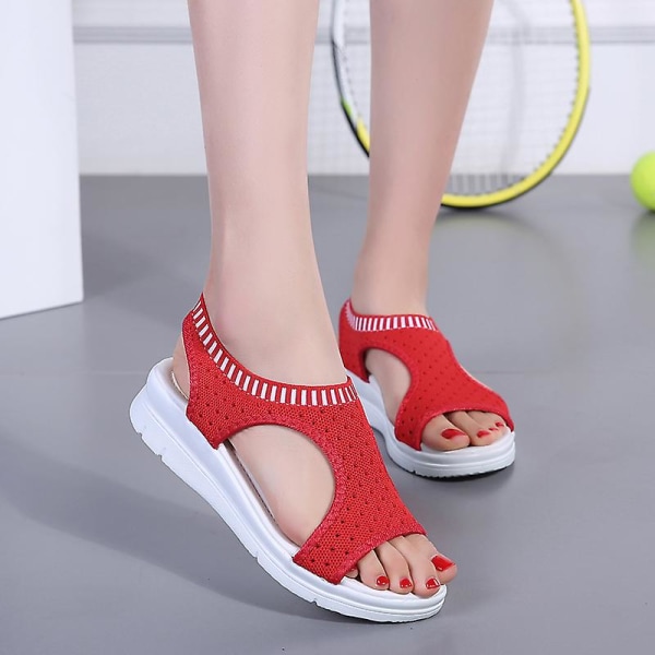 Damsandaler Casual Andas strandskor 808 Red 40