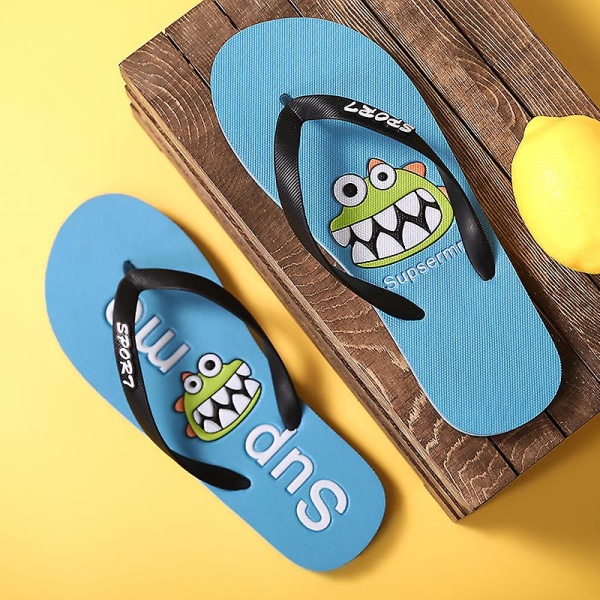 Herrtofflor Halkfria strandskor Flip Flops A126 Blue 39