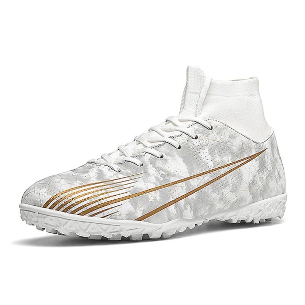 Fotbollsskor för män Halkfria fotbollsskor Klossar Gräs Fotbollssneakers 2L20167-1 White 35