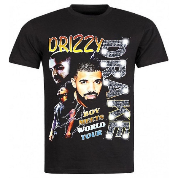 Vintage Tee Black Tee Retro 90-tal Drake T-shirt M