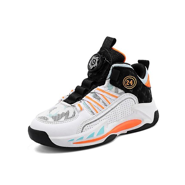 Barn Basketskor Mode Flickor Sneakers Andas Sportskor 3Al813 White 32