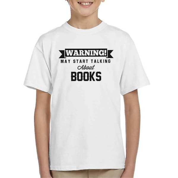 Varning kan börja prata om böcker T-shirt för barn