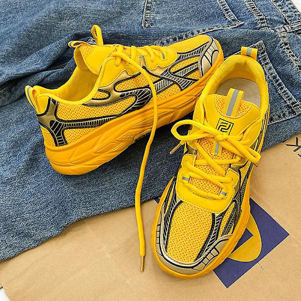 Herr Sneakers Andas löparskor Mode Sportskor 3Cy965 Yellow 40