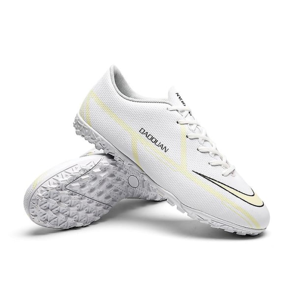 Fotbollsskor för män Halkfria fotbollsskor Klossar Gräs Fotbollssneakers Yjt2202 White 43