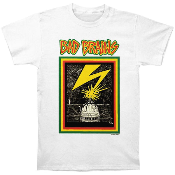 Bad Brains Capitol på vit T-shirt L