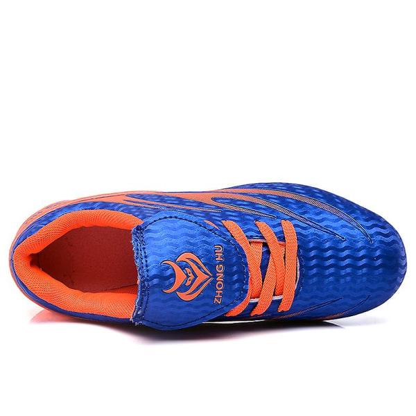 Fotbollsskor för barn Pojkar Fotbollsskor Grästräning Sport Skor Sneakers 3B789 Blue 36