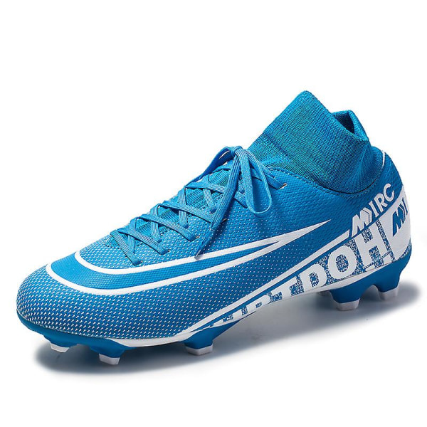 Fotbollsskor för herr, halkfria fotbollsskor, Gräs Fotbollssneakers Yj8508 Blue 40