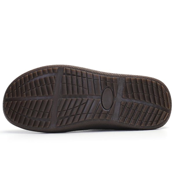 Herrtofflor Varma Vinterskor För Kvinnors Inomhushus Slip On Med Bomull Utomhus 2K6855 Beige 47