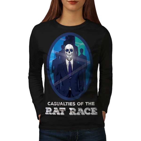 Rat Race Kvinnor Svart Långärmad T-shirt L