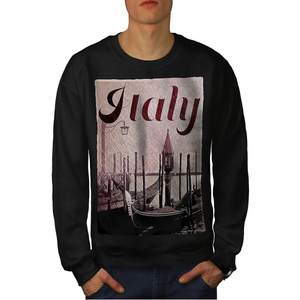 Italien Venedig Gondola Män Blacksweatshirt L