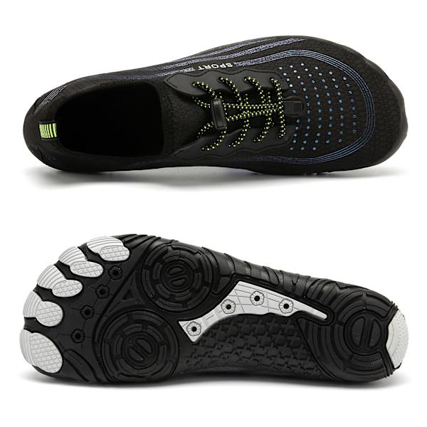 Män Aqua Skor Barfota Simskor Dam Sport Skor Vatten Sneakers 228 Black 35