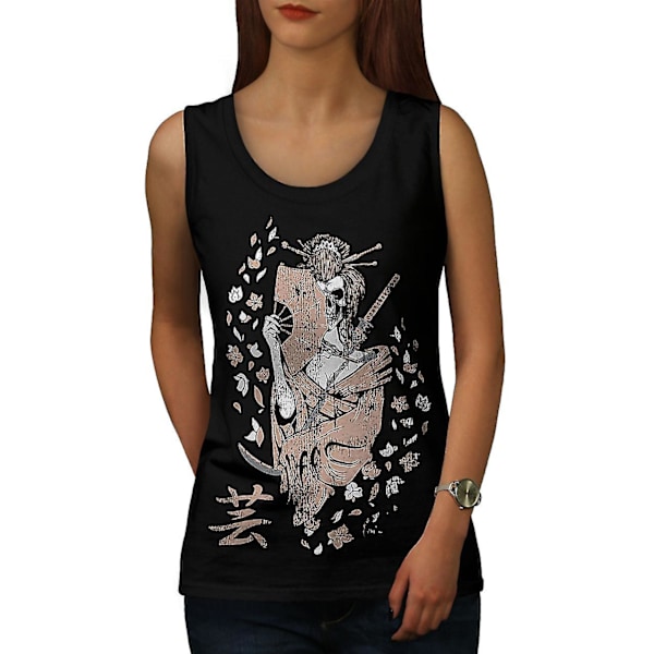Katana Skeleton Dam Blacktank Top | Wellcoda L