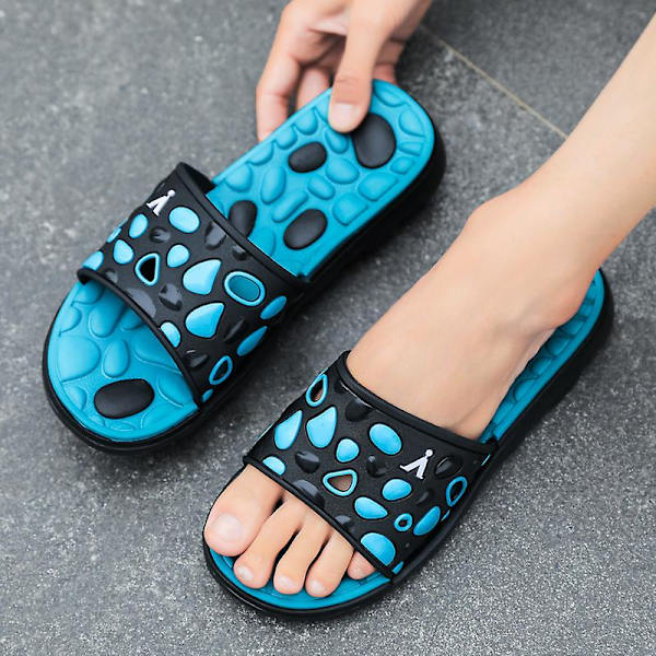 Herrskor Massagesula Mjuk Mjuk utomhustofflor Fr260-1 Blue 41