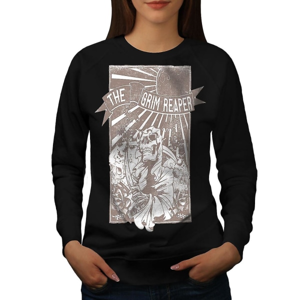 The Grim Reaper Skull Women Sweatshirt XL