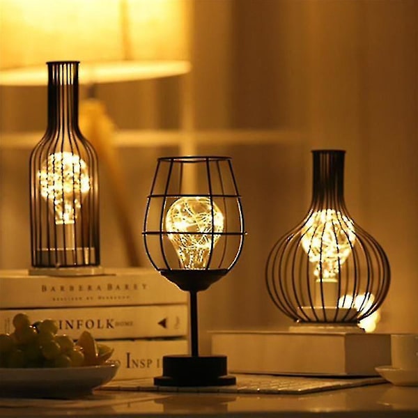 Art Led Bordslampa Läslampa Nattljus Sovrum Sänglampa Skrivbordsbelysning Vardagsrum Retro Cla