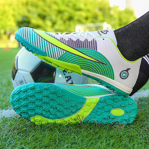 Fotbollsskor för herr, halkfria fotbollsskor, Gräs Fotbollssneakers Yj1212A Green 40