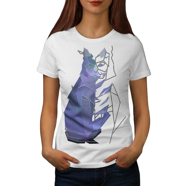 Geometrisk T-shirt för katt för kvinnor XXL