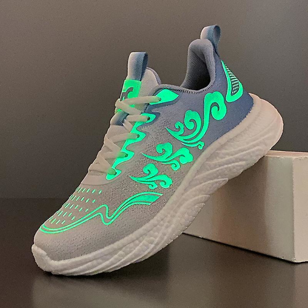 Sneakers för män Löpartennisskor Lättviktsventilerande Sport Athletic 3D2307 Blue 40