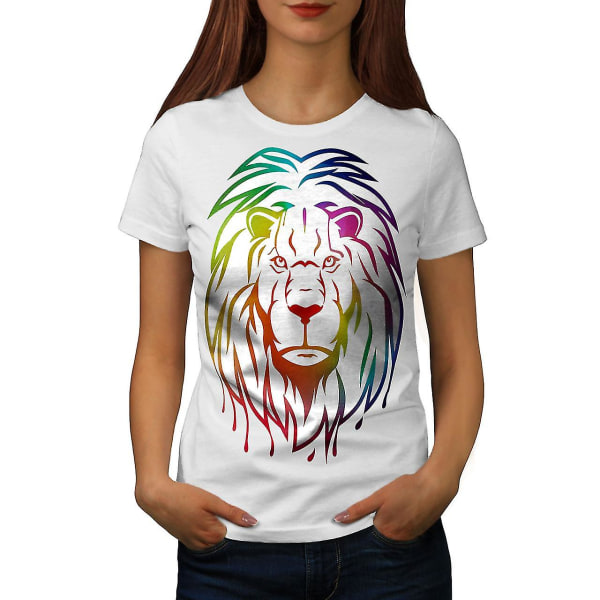 Lion Colorful Art Women T-shirt XXL