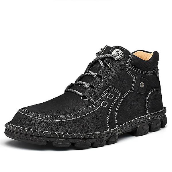 Herrstövlar Lädermodeskor Andas Halkfria utomhusskor 9936 Black 44
