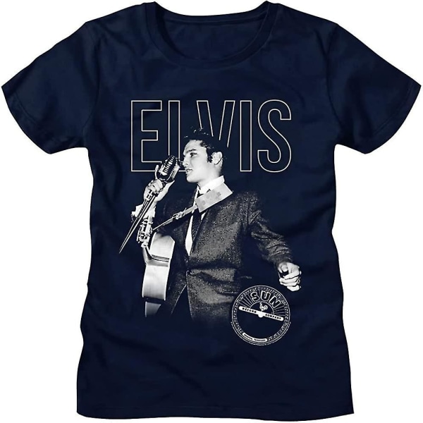 Elvis Sun Records T-shirt Elvis On The Mic Kortärmad T-shirt dam Grafiska T-shirts S