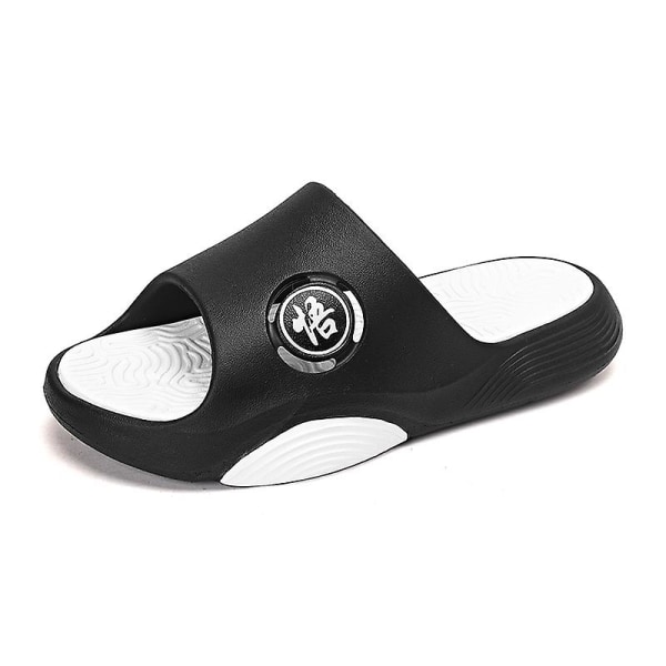 Män Kvinnor Strandtofflor Mode Sandaler Utomhus Halkfria inomhusskor XT666 BlackWhite 41-42