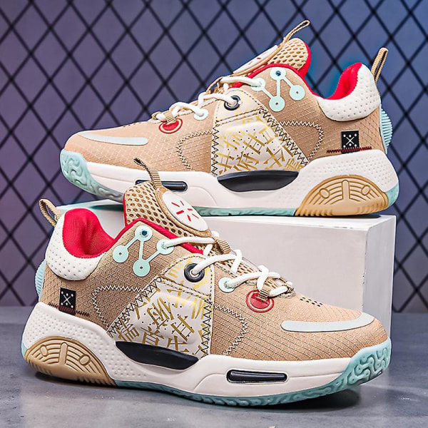 Basketskor för barn Andas sneakers Trendiga casual Löparskor Yj8588 Brown 33