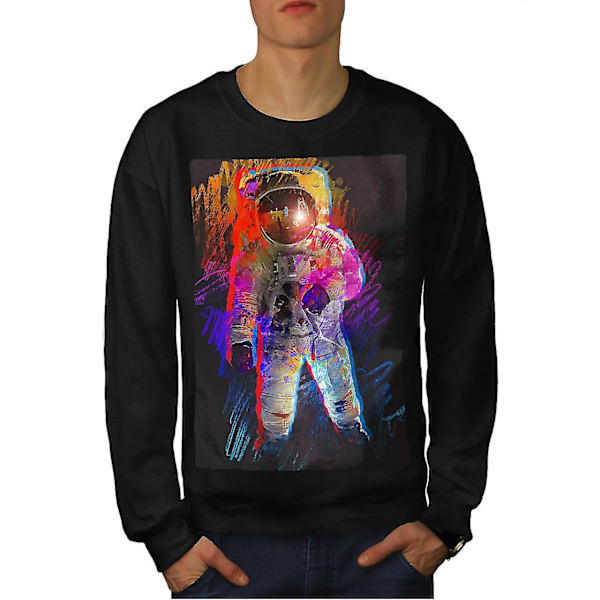 Man Of Space Walk Moon Men Blacksweatshirt M