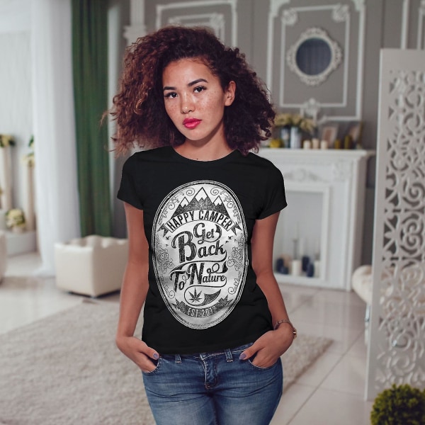 Get Back To Nature Blackt-shirt för kvinnor S
