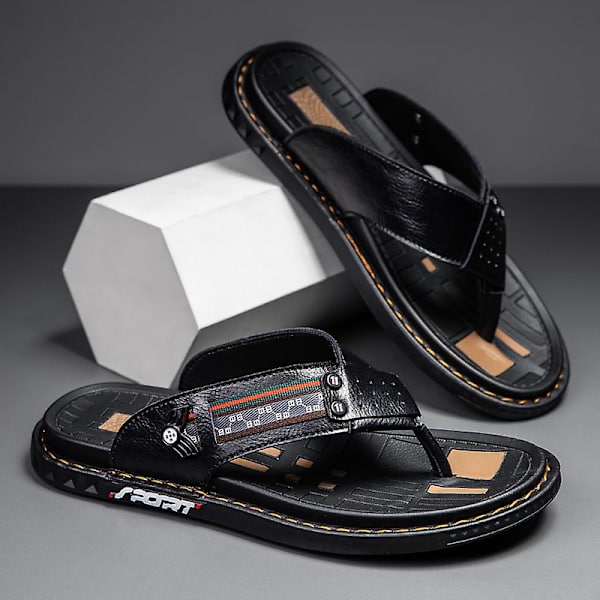 Herrtofflor Halkfria sandaler Mode strandskor för kvinnor 20513 Black 41
