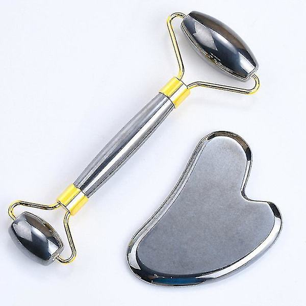 Terahertz Face Gua Sha Crystal Roller Ansiktsmassage Scratch Board Skönhet Hudvård Gouacheskrapa Guasha set