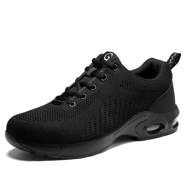 Herrskor Steel Toe Skor Smash And Stick Resistant Shoes Arbetsskor 2D1713 Black 45