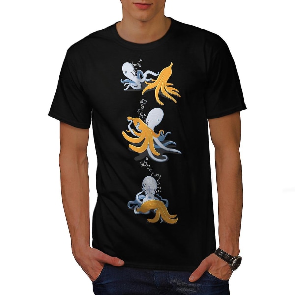 Octopus Squid Love Men Blackt-shirt M