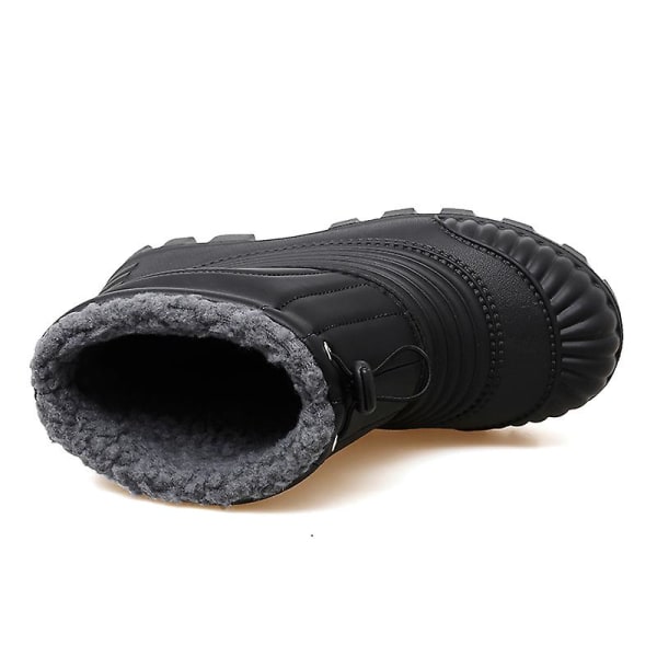 Snöstövlar herr Vinterkängor Stövlar damstövlar Varm päls Anti-halk 2L2117 Black 41
