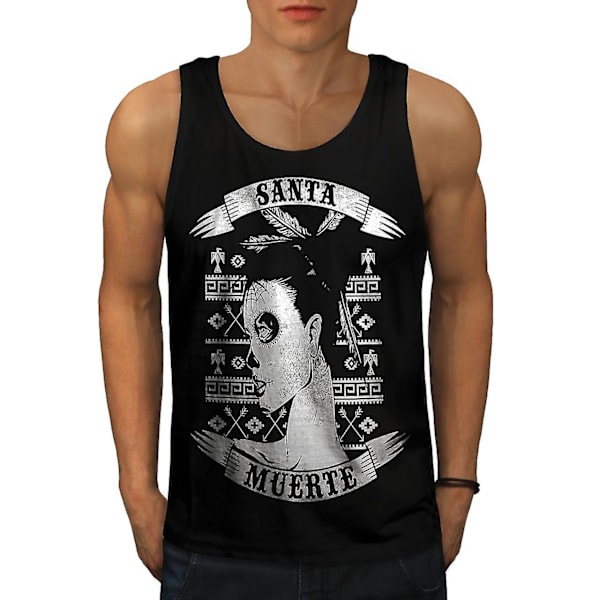 Santa Muerte Dead Men Blacktank Top XXL
