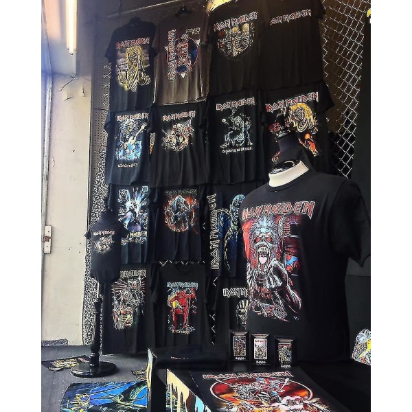 Vintage Rock Black T-shirt Iron Maiden Killers XL