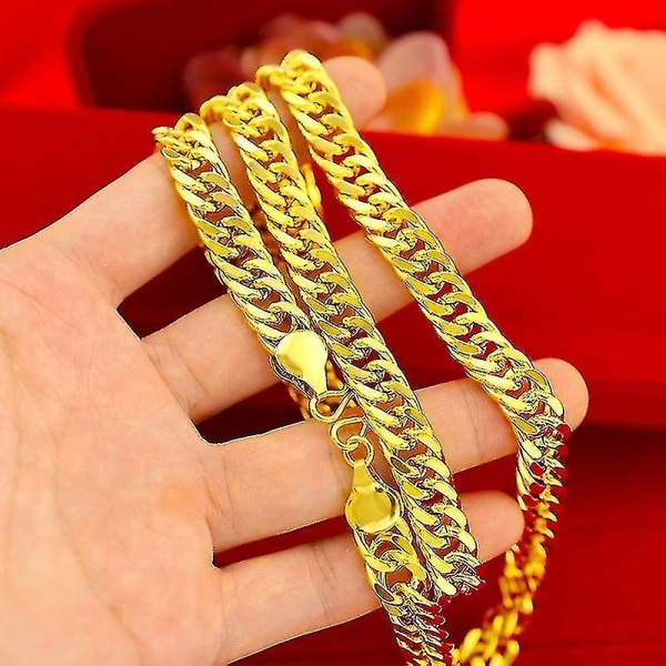 10 mm Miami Cuban guldpläterad halsband för män Pl-857