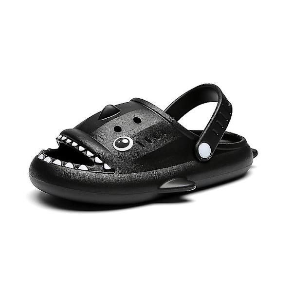 Pojkar Flickor Strandtofflor Hajsandaler Utomhus Halkfria inomhusskor 3Bsy001 Black 26-27