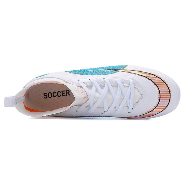 Fotbollsskor för män Halkfria fotbollsskor för herr, Gräs Fotbollssneakers Yj777 White 37