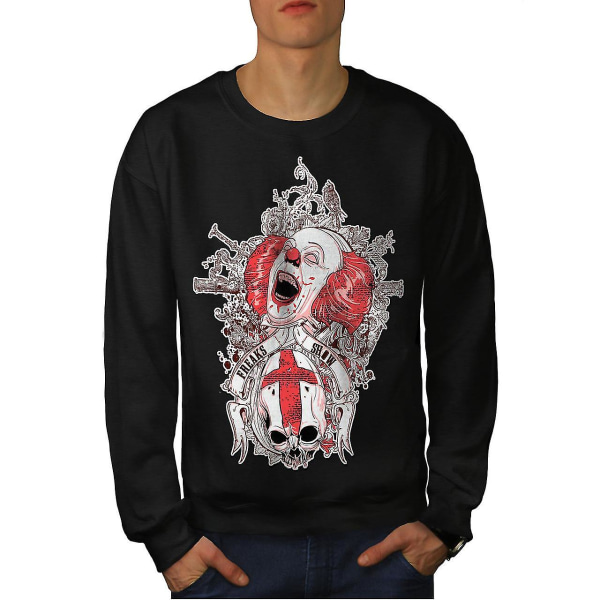 Death Horror Clown Men Blacksweatshirt L