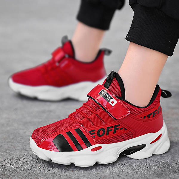 Sneakers för barn Mode löparskor Barn Sportskor som andas Yj9818 Red 36