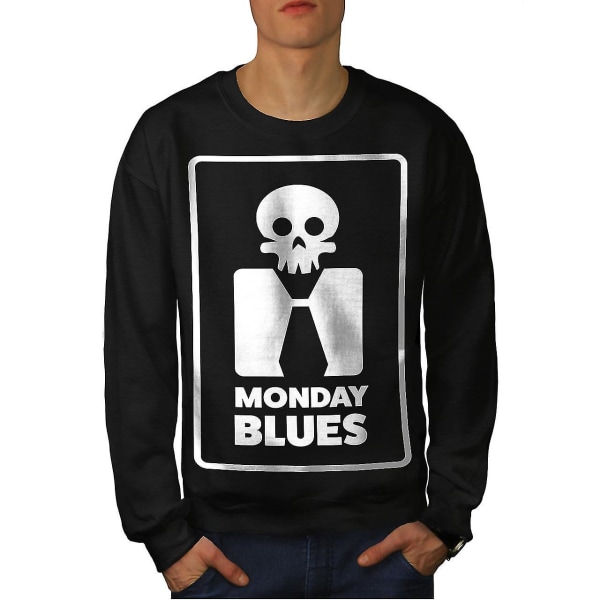 Monday Blues Funy Men Blacksweatshirt XXL